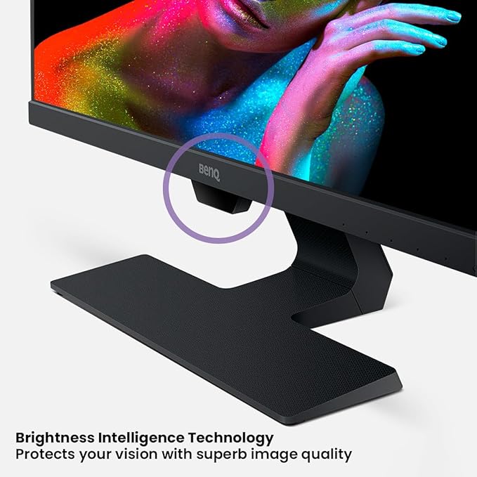 BenQ GW2480 Computer Monitor 24" FHD 1920x1080p | IPS | Eye-Care Tech | Low Blue Light | Anti-Glare | Adaptive Brightness | Tilt Screen | Built-in Speakers | DisplayPort | HDMI | VGA,Black