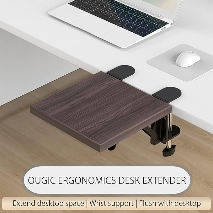 OUGIC Computer Armrest, Adjustable Computer Desk Armrest Stand, Ergonomic Rotating Armrest Bracket for Table, Desk, Chair, Desk, 24 cm x 23 cm
