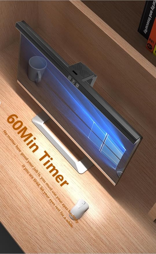 Vctitil Computer Monitor Light Bar, 3 Color Temperature Mode Computer Screen Monitor Light Bar for Eye Caring, USB Powered Stepless Dimming LED Light Bar for Home and Office