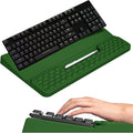 Keyboard Stand with Wrist Rest, Computer Keyboard Pad with Wrist Support, Ergonomic Keyboard Riser Holder Lift Tray, Soft Memory Foam Desk Wrist Pad for Office, Home, School - Green