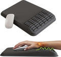 MEKASS Mouse Pad with Wrist Rest, Ergonomic Slope Mousepad for Carpal Tunnel, Memory Foam Desk Computer Wrist Support Mouse Pad with for Office Home (Dark Gray)