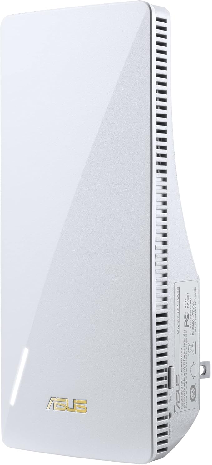 ASUS RP-AX58 AX3000 Dual Band WiFi 6 (802.11ax) Range Extender, AiMesh Extender for Seamless mesh WiFi; Works with Any WiFi Router