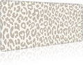 Leopard Print Mouse Pad Large Desk Mat Extended Keyboard Mouse Pad Cute XL Mousepad with Non-Slip Base and Stitched Edge Mouse Mat Desk Pad 31.5 x 11.8 in Mouse Pads for Desk Decor Home Office Gaming