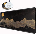 Gaming Mouse Pad 24x12 Desk Mat Gold Mountain Mousepad XL Desk Pad Long Computer Mat Large Mouse Pads for Wireless Mouse Office Work Women