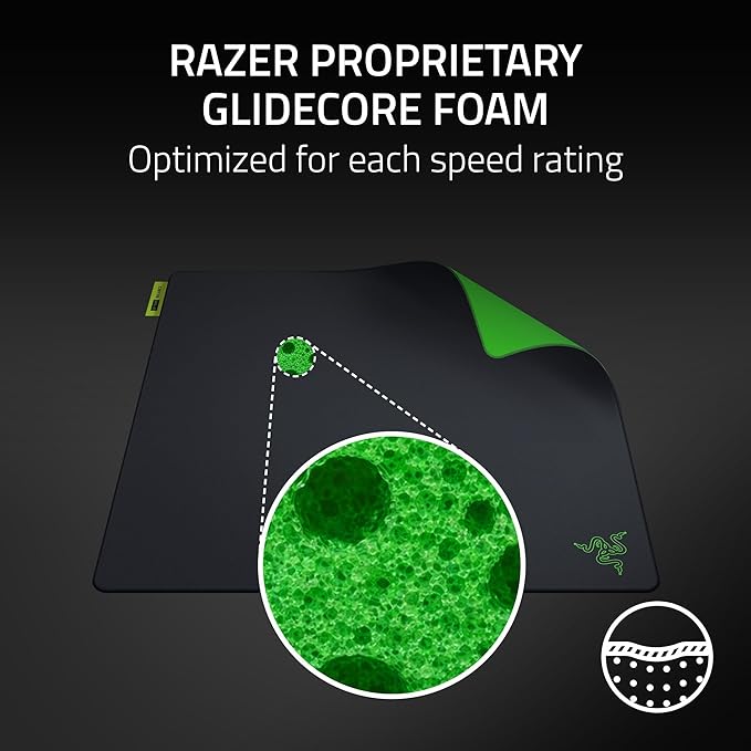 Razer Gigantus V2 Pro Soft Esports Gaming Mouse Pad (Balance) – Medium Friction Cloth Surface, Tracking Accuracy, GlideCore Foam, Anti Slip Base, Low-Profile Stiched Edges – Large