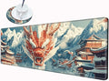 Dragon Mouse Pad Gaming Desk Mat 36x12 Mousepad Large Desk Pad Long Mouse Mat Big Laptop Mat for Wireless Mouse Non Slip Office Work Computer