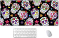 SSOIU Extended Mouse Pad, XXL Gaming Mouse Pads, Large Big Mousepad Laptop Computer Keyboard Mat Desk Pad with Non-Slip Base Stitched Edge for Gaming Office, 35.5 x 15.7 inch, Sugar Skull