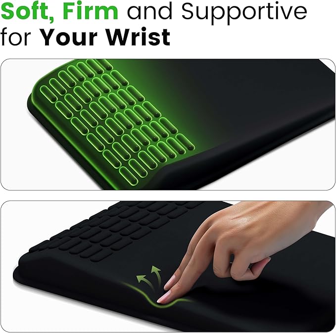 MEKASS Mouse Pad with Wrist Rest, Ergonomic Slope Mousepad for Carpal Tunnel, Memory Foam Desk Computer Wrist Support Mouse Pad with for Office Home (Sunflower)
