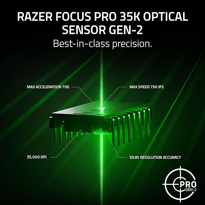 Razer Viper V3 Pro SE Wireless Gaming Mouse: 54g Lightweight - 1K Polling Dongle - 35K DPI Optical Sensor - Gen3 Optical Switches - Symmetrical Shape - 8 Programmable Controls - 95 Hr Battery - Black