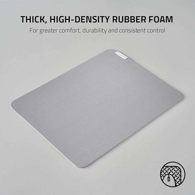 Razer Pro Glide Soft Mouse Mat: Thick, High-Density Rubber Foam - Textured Micro-Weave Cloth Surface - Anti-Slip Base - Medium Size