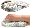 Hokafenle Ergonomic Wrist-Hugging Mouse Pad Wrist Support, U-Shaped Holding Wrist Rest Mousepad for Carpal Tunnel with Cushioned Memory Foam Slope Massage Bulge (10.2x8.3 in, Cute Cat)
