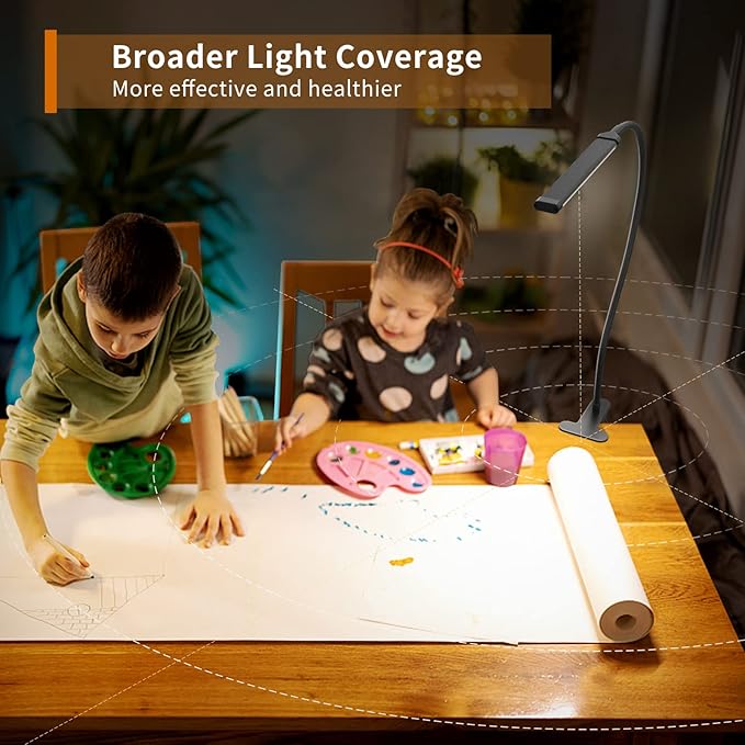 iZELL Reading Light, Book Light for Reading in Bed [77 LEDs Light with 3 Color Modes & 10 Brightness Levels] 27.6-inch Flexible Gooseneck LED Desk Lamps, Easy Clip on USB Reading Lamp for Table