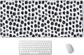 SSOIU Polka Dot Extended Gaming Mouse Pad Mat Large Desk Mat Non Slip Rubber Base Computer Desktop Laptop Keyboard Mouse Mat Stitched Edges, 35.5x15.7 in XXL Waterproof Mousepad for Work Game