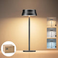 Philips Cordless Table Lamp, Portable Outdoor LED Desk Light,Rechargeable Battery Operated, 2 Adjustable Height, Touch Control & 3 Color Stepless Dimming, Waterproof Lamps for Restaurant/Bedroom
