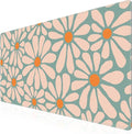 iCasso Desk Mat, XXL Large Mouse Pad, Anti-Slip Big Mousepad with Stitched Edges, Work & Gaming (Green Floral)
