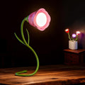 Rose Flower Lamp Rechargeable Reading Light for Bed,3-Color Modes Adjustable Brightness Small Night Light Neck Reading Light,Festival Gifts for Kids Mom Girlfriend Grandma (Pink)