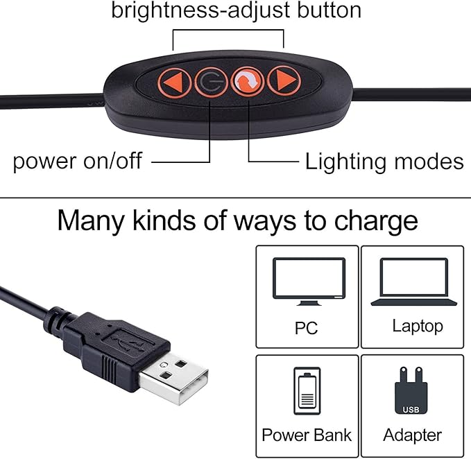 LED Desk Lamp - Dimmable Eye-Care Reading Light with Adjustable 3 Color Modes, 14 Brightness Levels, Flexible Gooseneck Clip-on Light for Studying, 5W-Black