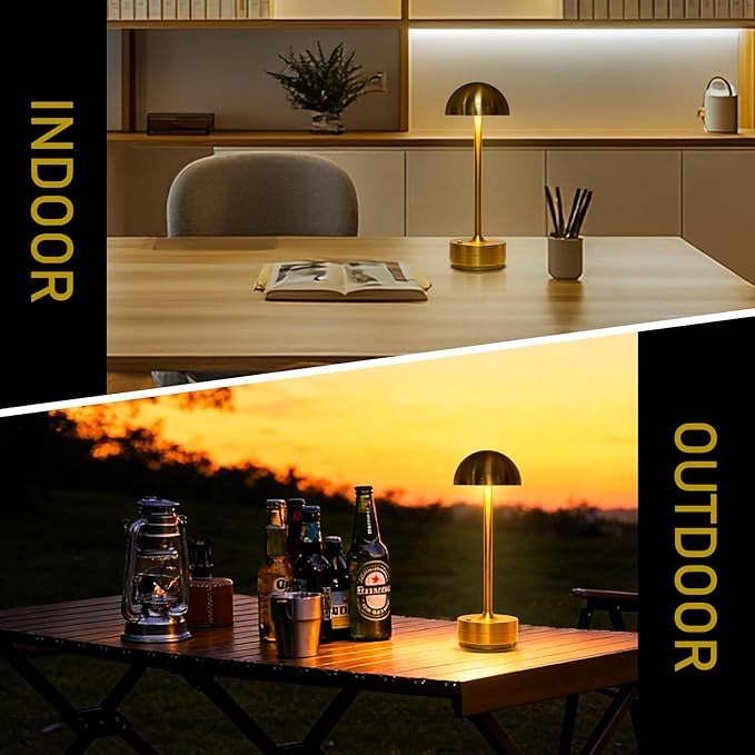 Rechargeable Table Lamp Cordless - Outdoor LED Table Lights - 5000mAh Battery Operated Touch Dimmable Portable Desk Lamps for Restaurant Patio Dining Room