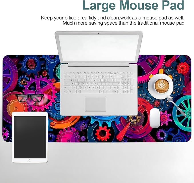 Bearing Extended Gaming Mouse Pad 35.4x15.7Inch Large Desk Mat Anti-Slip Rubber Base & Durable Stitched Edges for Gamers Smooth Mouse Writing Surface for Desk Office/Home