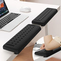 L-Shaped Desk Elbow Pad for Desk, 2-Pack Memory Foam Elbow Rest for Desk Edge Cushion, Non-Slip Ergonomic Arm Rest for Wrist, Palm & Forearm Support, Office Home, Separate Design, Black