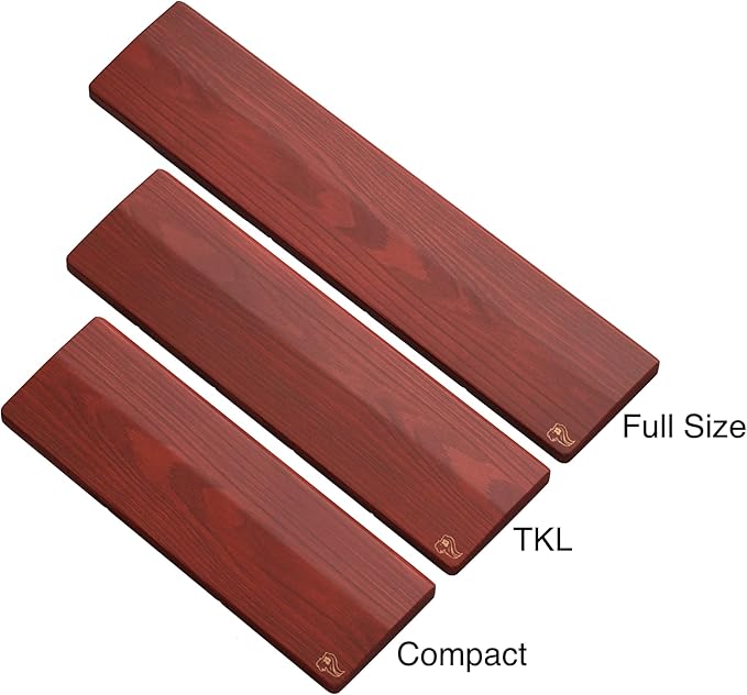 Glorious TKL Wrist Rest - Brown Wooden Wrist Rest - Mechanical Keyboard Wood Ergonomic Palm Rest - 14x4 inches/19mm Thick (GV-87-BROWN)