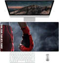 Boxing Gloves Desk Pad, Stitched Edges Mouse Pad, Large Office Desk Mat, Non-Slip Gaming Mouse Mat, Smooth Laptop Desk Pad, Desk Writing Pad for Office and Home (31.5" x 15.7 ")