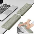 Leolee L-Shaped Desk Elbow Pads for Desk, Grey Memory Foam Arm Rest for Desk with Non-Slip Base, Ergonomic Desk Edge Cushion, Wrist Rest for Computer Keyboard, Typing, Office, Home (2 Piece)