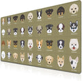 Gaming Mat Cartoon Puppy Dogs Cute Desk Mat, Large Desk Pads Keyboard Mouse Pad, Computer Desk Mat Non-Slip Rubber Base Waterproof with Stitched Edges, 35.4" X 15.7" for Work/Game/Office/Home