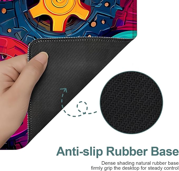 Bearing Extended Gaming Mouse Pad 35.4x15.7Inch Large Desk Mat Anti-Slip Rubber Base & Durable Stitched Edges for Gamers Smooth Mouse Writing Surface for Desk Office/Home
