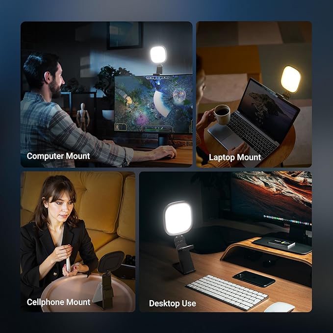 NEEWER Basics 5" 10W Monitor Light for Video Conference, Bi Color Edge Lit USB LED Panel with Stand, CRI95 Lamp Lighting for Laptop Computer Webcam Zoom Call Desk Streaming Recording, NL10