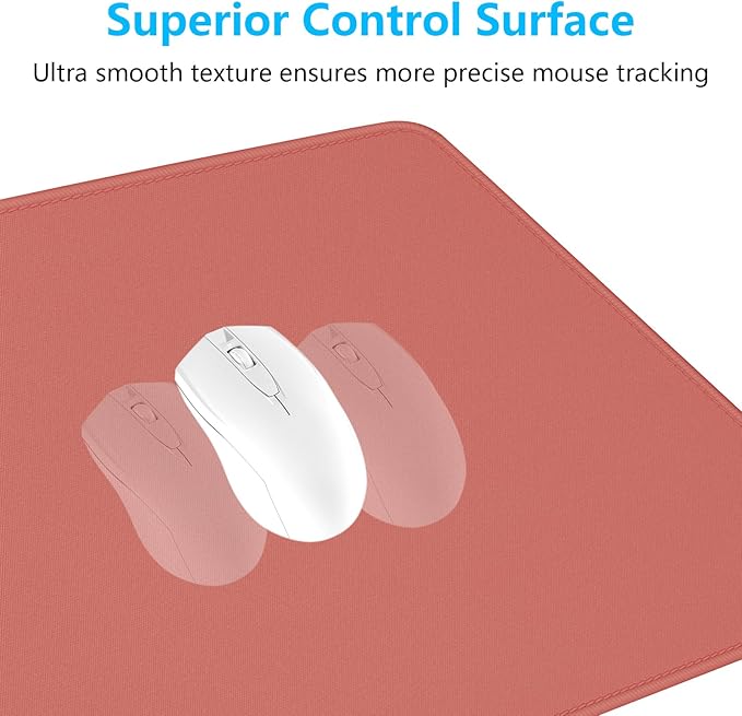 Dapesuom Large Gaming Mouse Pad, Extended Mouse Mat with Stitched Edges, Full Size Keyboard Pad with Non-Slip Base, Big XXL Computer Desk Mats for Gamer, Laptop, Office, 31.5 x 15.7in, Indian Red