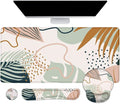 LATEEFAH Mouse Pad with Wrist Rest, Large Mouse Pad, Ergonomic Gaming Desk Pad Keyboard Wrist Rest Set, 4-in-1 Desk Mat Keyboard Mat for Home, Office