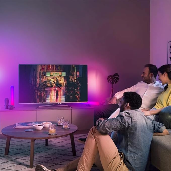 Dual RGB Light Bar, USB Powered LED Ambient Lighting with APP & Remote Control, Smart Mood Light Bar with Music Sync for Gaming Desk, TV Backlight, Streaming Setup, Bedroom Decor