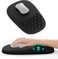 VAGAU Ergonomic Mouse Pad with Wrist Support, Wrist Rest Mousepad Memory Foam & Non-Slip PU Base for - Gaming, Office and Home (Black)