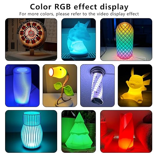 Bulto 4Pcs LED Lamp Kit 001 16 Color for Bambu Lab 3D Printing, RGB Remote Control DIY LED Light Kit - Monitor Light Bar for Bambu Lab Makerworld/Anycubic/Makeronline, 5V USB Powered