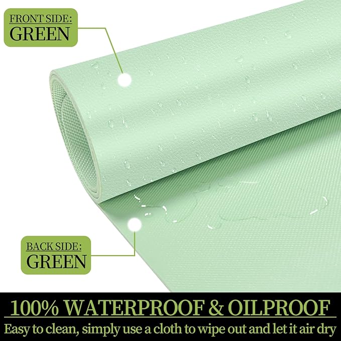 Desk Pad Mat, Leather Green Desk Mat for Desktop, Computer Desk Mouse Pad Non-Slip, Waterproof Keyboard Mat Green Desk Accessories for Office/Home, 23.6" x 13.7"