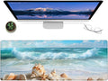 Nautical Coastal Gaming Mouse Pad,12x31.5in Non-Slip Rubber Beach Desk Mat,Large Extended Mousepad for Office Home Laptop,Mice Pads Gifts,Game Lover Deskmat Decor (Starfish Seashell)