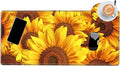 Sunflower Mouse Pad 24x12 Desk Pad XL Mousepad Gaming Desk Mat for Desktop Extended Computer Mat Large Mouse Pads for Wireless Mouse Office Laptop Accessories Gift