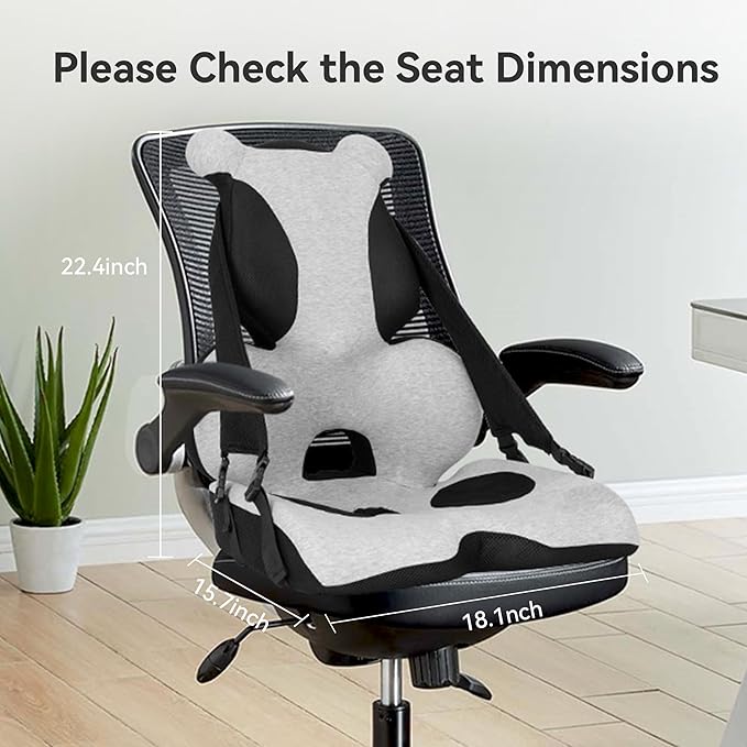 Memory Foam Lumbar Support Pillow, Car Seat Cushion, Office Chair Cushion, One Piece Chair Pad, Improve Posture, Ergonomic Hip & Coccyx Lumbar Support