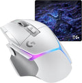 Logitech G502 X PLUS LIGHTSPEED Wireless RGB Gaming Mouse and G640 SE Large Cloth Gaming Mouse Pad (460 x 400 x 3 mm) - White