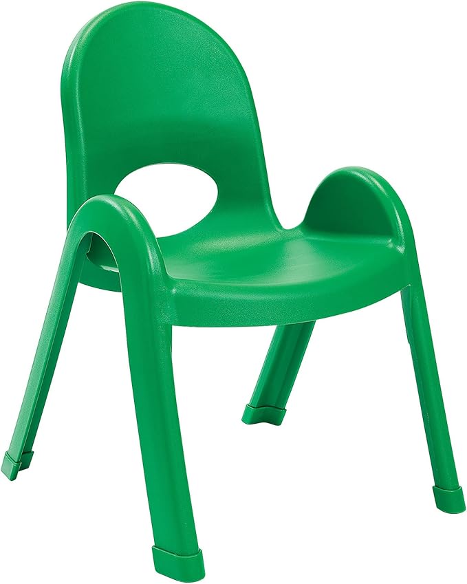 Angeles Value Stack 11" Child Chair, Shamrock Green, 4 Pack, Stackable Ergonomic Seating Solution for Classrooms and Homeschools