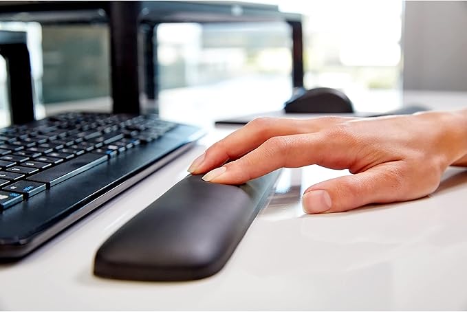 3M Gel Wrist Rest for Keyboards, Soothing 3M Gel Technology and Satin Smooth Cover for All Day Comfort and Support, Durable and Easy to Clean, 19", Black (WR85B)