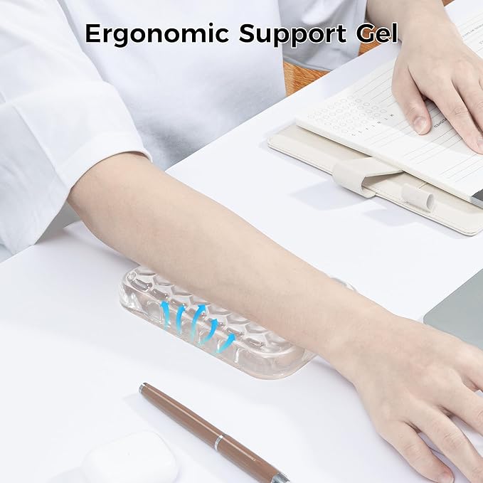 Ospelelf Ergonomic Elbow Pad, Gel Keyboard Wrist Rest Support for Office Desk, Arm Wrist Pad for Typing Comfort, 1 Pack
