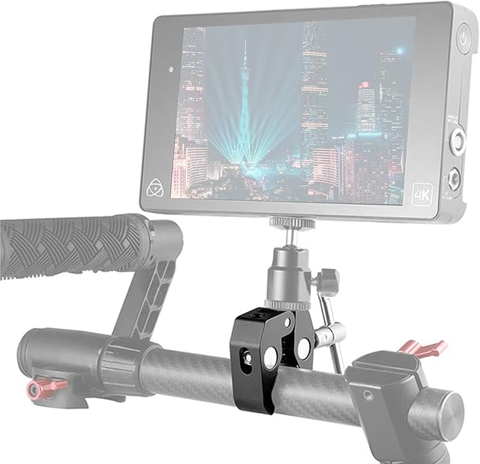 4Pack Super Clamp with 1/4 and 3/8 Thread for Photography,Camera Monitor, Plate Glass,LED Light, Umbrellas,Hooks, Shelves, Cross Bars,Photo Accessories