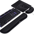Gimars 3Pcs Memory Foam Keyboard Wrist Rest, Mouse Pad Wrist Support for Easy Typing, Ergonomic, Comfortable Keyboard Mouse Pad Set for Computer, Laptop, Home & Office