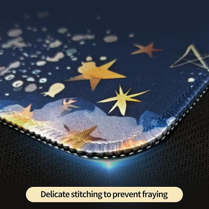 Bloss Large Gaming Mouse Pad XL Desk Mat, Mousepads, Extended Desk Pad, Mouse Mat with Anti-Slip Rubber Base-Blue Star Sky (31.5 x 15.7 x 0.12 Inches)