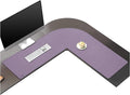 Vyaaa L Shaped Desk Mat, (39.4"+ 39.4") x 13" PU Leather Corner Desk Mat, Reversible L-Shape Desk mat, XL Gaming Mouse Pad for Computer, Gaming, Writing, Home and Office (Light Purple)