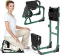 Garden Kneeler and Seat, Ergonomic 2-in-1 Foldable Knee Seat, Gardening Stool with Soft Adjustable Kneeling Pad, Gardening Gifts for Women Mom Men Seniors