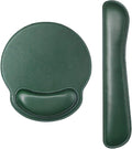 RICHEN Ergonomic PU Leather Keyboard Wrist Rest and Mouse Pad with Wrist Support, Memory Foam Set for Computer/Laptop,Gaming and Office, Comfortable for Easy Typing (Dark Green)