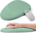 Ergonomic Mouse Pad with Wrist Support, Memory Foam Wrist Rest for Pain Relief & Carpal Tunnel, Non-Slip Base for Office, Computer, PC, Laptop (12x8x1.2inch, Light Green)